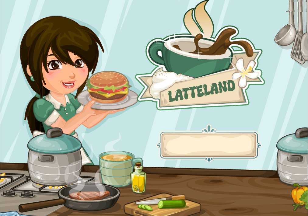 Latteland Cafe title screen