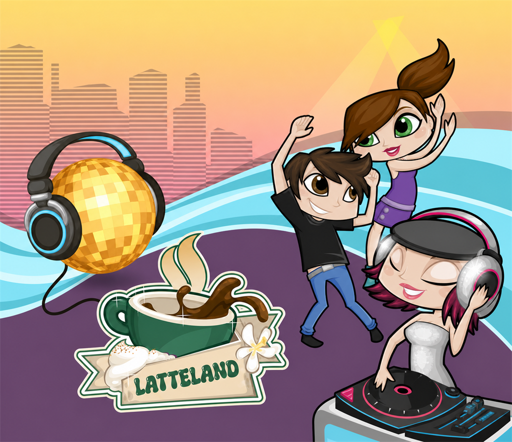 Latteland Disco title screen